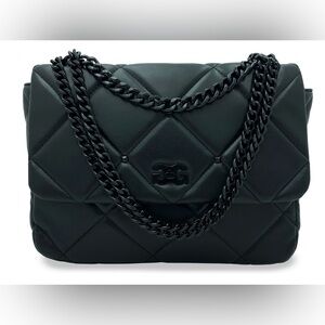 Gilda Paris Large Quilted Bag Black Vegan Leather. NWT Sealed.